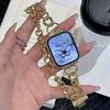 Conector Creativo Doble Cadena Forma de Corazón Correa de Metal para Reloj Adecuado para Apple iWatch Generación 11 10/987Ultrase