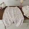 Calça à Prova de Mosquitos Estilo Novo para Crianças, Algodão Puro, Calça Fina de Verão para Ar Condicionado, Respirável e Fofa, Tamanho 26/310006