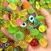 Simulado Transparente Luminoso Estéreo Serie de Frutas DIY Accesorios de Resina Carcasa para Teléfono Móvil Joyería Adornos para Horquilla Imanes para Refrigerador