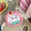 Bolsa de Monedas de Pastel de Animales de Dibujos Animados Original Colgante de Peluche Cabeza de Lápiz Labial Bolsa de Cosméticos Muñeca de Postre Regalo Pequeño