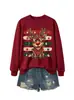 Moda europea eBay Amazon divertida moderna para mujer gafas de reno corazón copo de nieve caja de regalo sudadera