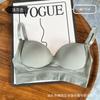 Sexy sin costuras a rayas con espalda de belleza envolvente para el pecho, ropa interior para mujer con copas tridimensionales inalámbricas recogidas, top de tubo camisola