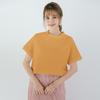 Foto Real de Exportação Nova Camiseta de Verão Manga Raglan Gola Média Algodão Puro para Mulheres Solta Cor Pura Manga Curta Peça Única Drop Shipping