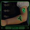 Pegatina de tatuaje luminosa de calabaza y murciélago de dibujos animados de Halloween para mujer, impermeable, de larga duración, para brazo y hombro, decoración para fiesta infantil