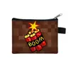 Cartera de Monedas Infantil de Minecraft Billetera Portátil Sencilla Bolsa para Monedas con Cremallera Pequeña Cartera para Auriculares