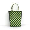 Bolsa Tejida de Colores, Cesta Pequeña, Bolsa de Plástico Pe, Tejido de Empalme Moderno y de Moda, Cesta de Verduras de Gran Capacidad, Bolsa de Playa