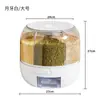 Nuevo Modelo de Cubo de Arroz Compartimentado Multigrano para Uso Doméstico, Cubo de Arroz Giratorio, Cubo de Almacenamiento de Granos, Cubo de Arroz a Prueba de Polvo para Almacenamiento de Granos Gruesos