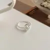 Nova Bolsa da Sorte Estilo Chinês Anel de Jade Verde Claro com Toque de Luxo, Tendência Nacional Nova de Nicho, Anel Fechado que Não Desbota, Anel para Dedo Indicador