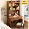 Combinação de escrivaninha e estante, escrivaninha estudantil para uso doméstico, escrivaninha para quartos de meninas, mesa de computador estreita para escritórios em quartos, projetada para ser colocada contra a parede