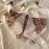 Bragas de encaje para mujer, estampado de leopardo, sexys y seductoras, diseño doble hueco, glúteos bonitos, detalle de lazo, bragas triangulares al por mayor transfronterizas