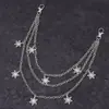 Joias Transfronteiriças Europeias e Americanas, Corrente de Calça Estrela de Seis Pontas Simples Retro Fashion, Acessórios Cool Punk Rock Hip-Hop
