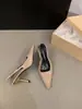 Primer Encuentro: Sandalias de Punta Estilo Francés de Gama Alta de Nicho, Zapatos de Hada, Primavera/Verano 2026, Tacones Altos Marrones de Punta