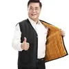 Colete Masculino Plus Size para Meia-Idade e Idosos, Novo Estilo com Lã, Colete Quente para Vovô, Colete de Algodão para Homens de Meia-Idade, Roupa para o Pai
