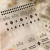 Negro Hierro Oro Fresco y Elegante Patrón de Diamante Pegatinas para Uñas M1039 Lujo Ligero Estilo Socialité Patrón de Insignia Pegatinas Adhesivas para Uñas