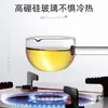 Cuchara de Vidrio con Mango Largo, Alto Borosilicato, Resistencia a Altas Temperaturas, Alta Apariencia, Cuchara Transparente para Condimentos de Cocina, Cucharilla de Café