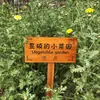Estaca de Suelo Anticorrosión para Huerto Señal Tablero Vertical para Guardería Etiqueta de Planta Señal Señalización Exterior Señal de Madera Grabado