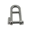 Manilha de Pino de Chave de Aço Inoxidável 304/316 / Manilha Europeia / Manilha Longa em Forma de D com Engrenagem / Equipamento de Hardware