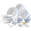 Juego Combinado de Tazones, Platos, Platos de Servicio y Vajilla de Porcelana Cerámica Songfa Personalizado para el Hogar, Set de Vajilla Sencillo y Fresco, Tazones y Platos de Lujo Ligero