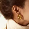 Pendientes Europeos y Americanos Transfronterizos Ins Versátiles Pendientes de Cuerno Exagerados Pendientes de Botón de Oreja de Forma C Personalizados de Moda de Alta Calidad