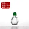 Botella de Vidrio Transparente con Flor Roja para Aceite Esencial, Botella de Aceite de Masaje de 3-50ml, Botella Vacía para Relleno de Aceite Activo para el Hogar