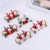 Pasador Navideño para el Cabello 2024 Nuevo Lindo Alce Disfraz Par de Pasadores Infantiles Accesorios de Pasador de Ciervo