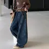 Calça Jeans Wide Leg Estilo Coreano para Meninas Calça Tesoura Corte Reto Solta para Meninos Calça Longa Casual para Crianças Grandes Tendência Outono 2026