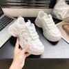 Zapatos de Papá Guapos para Mujer 2024 Nuevo Otoño Zapatos de Mujer Versátiles Casuales Deportivos con Suela Pequeña Gruesa para Aumentar la Altura