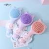 Qihan cepillo de aire acolchado con espejo para niña de dibujos animados, cepillo lindo portátil para cabello suave y esponjoso, cepillo de masaje con airbag A881