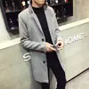Comercio Exterior 2020 Otoño e Invierno Nuevo Hombres Estilo Coreano Corte Delgado Moda para Hombres Abrigo de Longitud Media Abrigo de Lana para Hombres Hombres D67