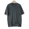 Estilo Urbano, Viaje Cómodo, Camiseta de Cuello Redondo 100% Lyocell, Top Versátil de Manga Corta Ligero para Hombre, Amigable con la Piel