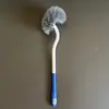 Cepillo para Inodoro Doméstico Estilo Japonés Esquinero de Baño Cepillo para Inodoro Mango Largo Montado en Pared Herramienta de Cepillo de Limpieza