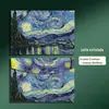 Bolsa envelope estilo europeu com pintura a óleo de Van Gogh, envelope de alta qualidade para carta de amor, papel de carta manuscrito, cartão de felicitações para presente, envelope de cartão postal