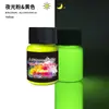 Polvo Luminoso Fluorescente de Alto Brillo de Larga Duración de 12 Colores Transfronterizo Polvo Fluorescente Pigmento Luminoso Aceitoso para Manualidades con Resina Epoxi DIY 20g