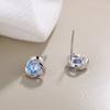Aretes de Trébol Rotatorio de Diamante de Plata Fina S999 para Mujer, Lujo Ligero, Elegantes, de Diseño Nicho de Alta Gama, Aretes con Clip para la Oreja