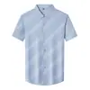 Nos volveremos a ver: Nueva Camisa de Verano para Hombre con Estampado, Manga Corta, Estilo Casual de Negocios, Elástica, Sin Arrugas, Camisa Fina de Seda de Hielo