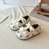 Zapatos Mary Jane con Bordado Floral Retro para Bebé Niña 2026 Otoño/Invierno Nuevo Estilo Moño Zapatos Pequeños de Piel Suela Suave Zapatos Individuales