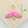 Accesorios DIY Aleación Coreana Goteo de Aceite Cola de Sirena Collar Aretes Pulsera Colgante Pequeño Llavero