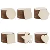 Piezas de madera redondas hechas a mano para manualidades, piezas de madera cuadradas, tableros de madera pintados a mano creativos, capas de madera de álamo con pirograbado, tableros de madera redondos, tableros de madera delgados