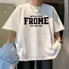 2026 Verão Novo Manga Curta Masculina Camiseta Pesada Tendência Solta Estilo Americano Top Masculino Comércio Exterior