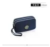 2022 Nova Bolsa de Mão Simples de Lona com Zíper de Três Camadas em Tecido Oxford e Nylon para Celular, Moedas e Cartões