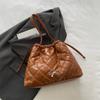 Bolso Tote Cruzado de Gran Capacidad con Correa Romboidal Suave para la Cara 2024 Otoño e Invierno Nuevo Bolso de Hombro Portátil para Viajes de Corta Distancia para Mujeres