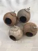 Nido Pequeño de Cáscara de Coco Natural para Pajareras, Hámsteres, Periquitos, Loros Cría Suministros para Mascotas (No incluye envío)