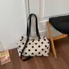 Bolsa Xiaomi Estilosa Feminina 2026 Nova Moda Bolsa Tote de Bolinhas Para Trabalho Deslocamento Personalidade Chique Bolsa de Ombro Casual