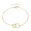 St.Delan Pulseira Redonda Simples Banhada a Ouro de Aço Inoxidável Novas Acessórios Transfronteiriços Pulseira com Recortes Estilo Coreano
