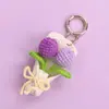Dulce Colgante de Tulipán Tejido a Crochet Hecho a Mano, Adorno Colgante de Ganchillo de Lana, Encanto Creativo de Bolsa de Flores Hecho a Mano