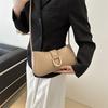 Bolso portátil para axila texturizado de gran capacidad Bolso pequeño para mujer Bolso de hombro con cierre texturizado estilo coreano bolso de mujer casual para commuting