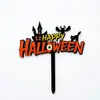 Fornecimento exclusivo transfronteiriço de decorações de bolo e toppers de bolo acrílicos com impressão de cores de Halloween, atacado de fabricante, suporta personalização de logotipo