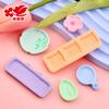 Bandeja Color Tronco Vintage Madera DIY Accesorios Resina Casa de Muñecas para Familia Macarons Micro Bandeja de Madera