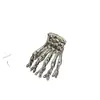 Pinza de Calavera Gótica para Halloween Estilo Oscuro Plegado Pinza para el Cabello de Aleación para la Parte Posterior de la Cabeza Pinza de Tiburón Accesorio para el Cabello de Cola de Caballo