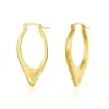 Pendientes de Moda Hechos de Cobre, Diseño de Nicho Estilo Coreano, Pendientes Puntiagudos de Gota de Agua, Pendientes Simples y Elegantes, Estilo Dorado Claro